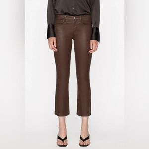 Frame Dark Chocolate Le Crop Mini Boot Stretchy Cropped Boot Cut Jeans (Size 26)